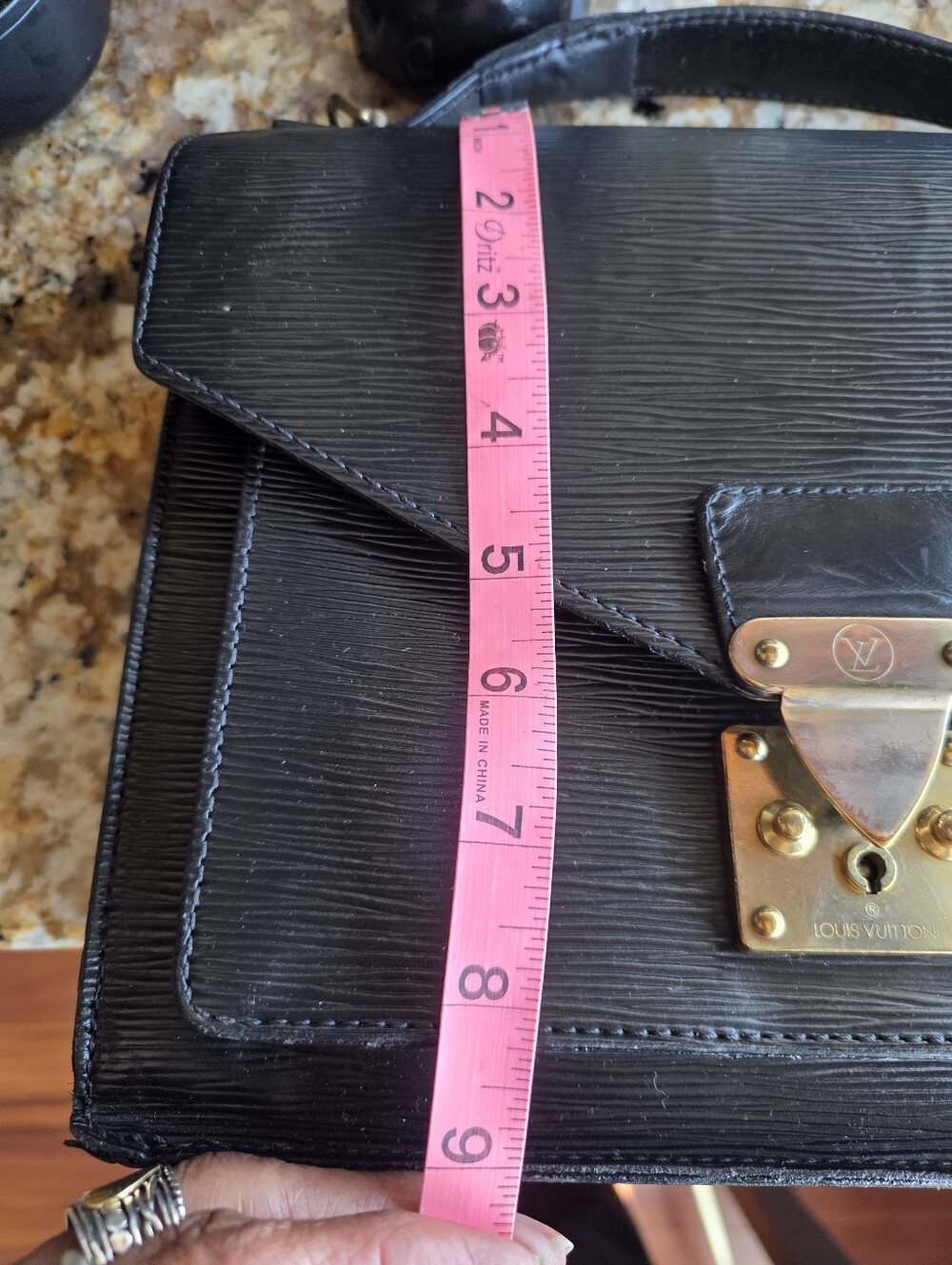 Louis Vuitton Black Epi Clutch w/Wallet - Picture 12 of 17